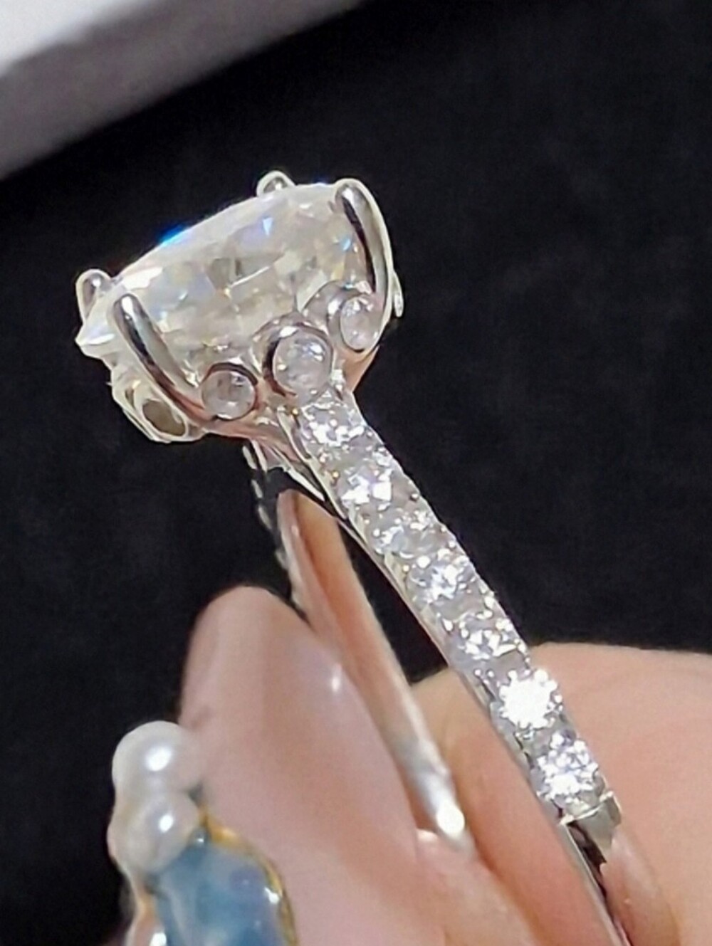 925SS Moissanite Diamond Wedding Set Sz8